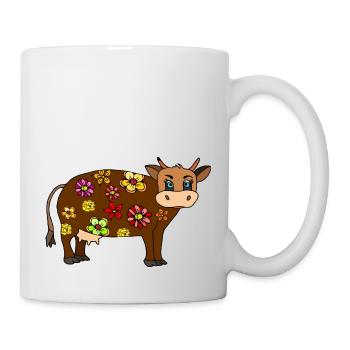 Kuh - Tasse - Weiß - Rechts