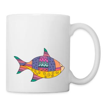 Poisson - Mug blanc - blanc - Droite