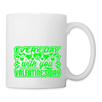Love me Valentine Happy Valentines Valentines - Mug - white - Right