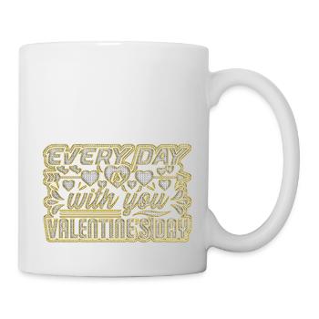 Love me Valentine Happy Valentines Valentines - Mug - white - Right