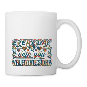 Love me Valentine Happy Valentines Valentines - Mug - white - Right
