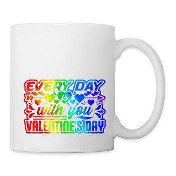 Love me Valentine Happy Valentines Valentines - Mug - white - Right
