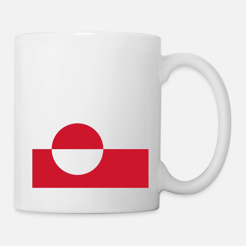 Groenland flag / Drapeau Groenland - Mug blanc - blanc
