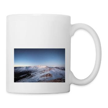 Alpen Glow On Agrafa mountain range in Greece - Mug - white - Right