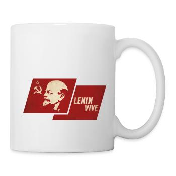 Lenin lebt Flagge - Tasse - Weiß - Rechts
