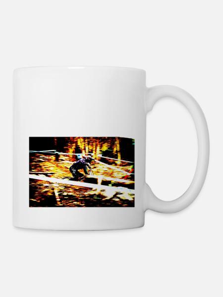 MTB MTB bergab - Tasse - Weiß