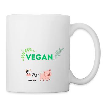 VEGAN WEIL TIERE LEBEN! - Tasse - Weiß - Rechts