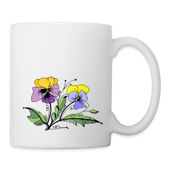 Fleur - Mug blanc - blanc - Droite