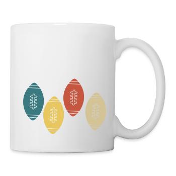 rugby rétro vintage - Mug blanc - blanc - Droite