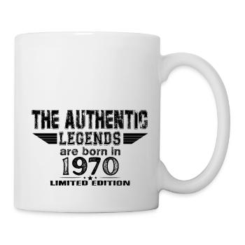 Legends are born in Vintage - Mug - white - Right