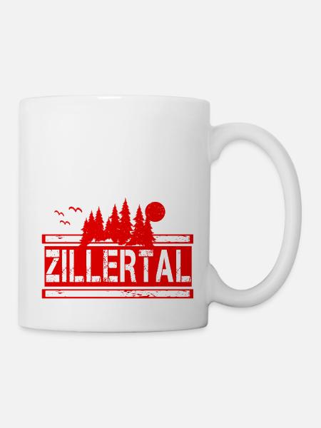 Zillertal rot 7n vintage - Tasse - Weiß