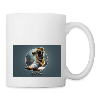Jeu de mots ambigu sur l’expression allemande – Coole Socke - Mug blanc - blanc - Droite