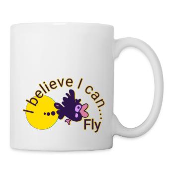 Fliegender Vogel - Tasse - Weiß - Rechts