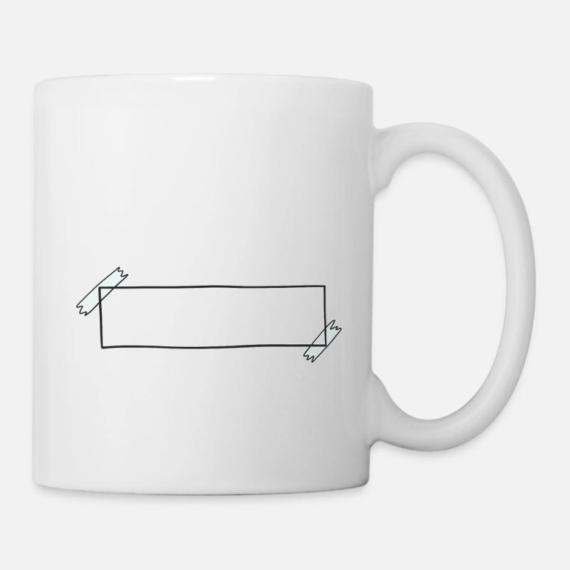 Ruban de décoration de texte de bannière - Mug blanc - blanc