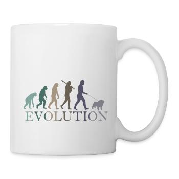 DIE EVOLUTION DES MOPSES - Tasse - Weiß - Rechts