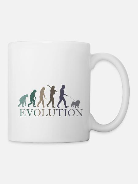 DIE EVOLUTION DES MOPSES - Tasse - Weiß