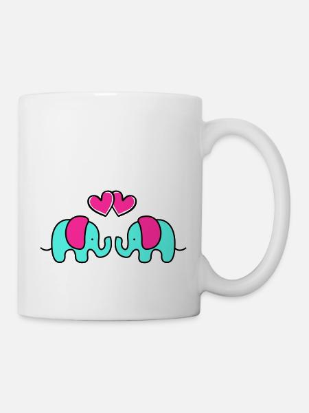 baby elefanten - Tasse - Weiß