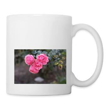 Rosa Rosen - Tasse - Weiß - Rechts