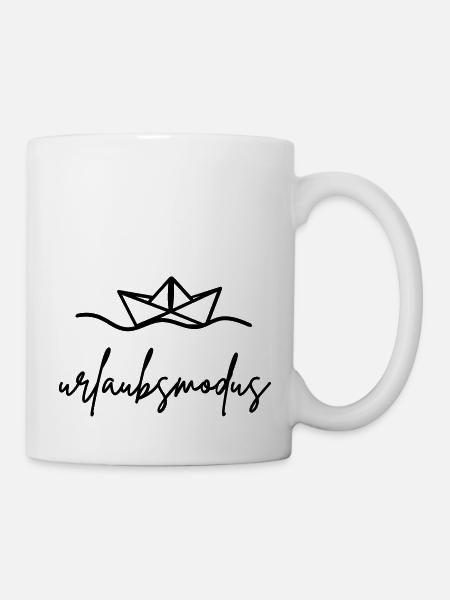 urlaubsmodus schiff - Tasse - Weiß