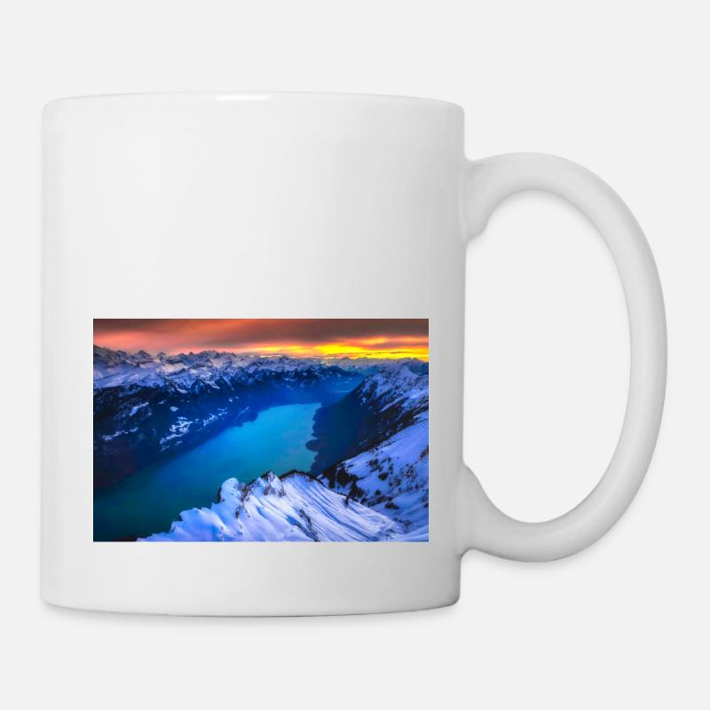 WINTER ALPEN SEE - Tasse - Weiß