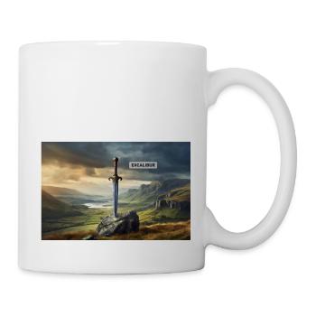 wunderschöne mythische Orte – Excalibur König Artus - Tasse - Weiß - Rechts