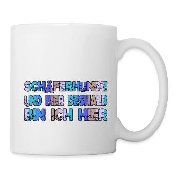 lustige sprüche doggie weihnachten - Tasse - Weiß - Rechts