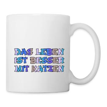 Geek Birthday Funny Cat Cool Fawn Cat Bday - Mug - white - Right