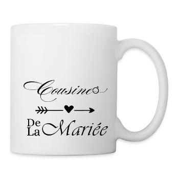 Cousin der Braut - Tasse - Weiß - Rechts