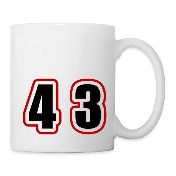 43 Zahl College - Tasse - Weiß - Rechts