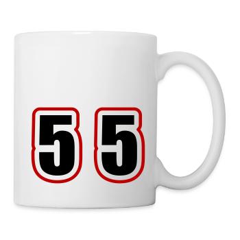 55 Zahl College - Tasse - Weiß - Rechts