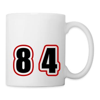 84 Zahl College - Tasse - Weiß - Rechts