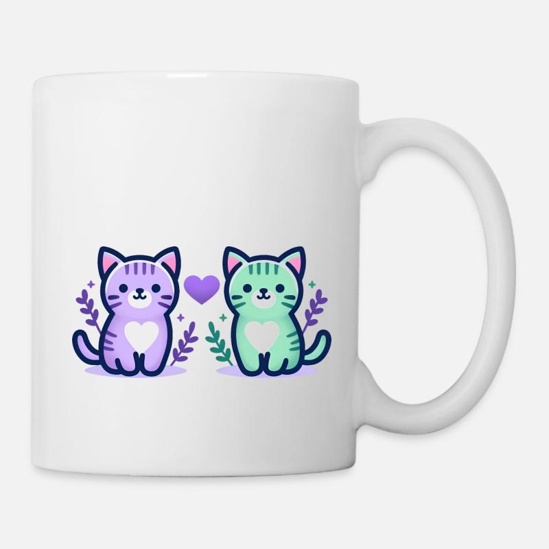 Cat Love - Mug - white