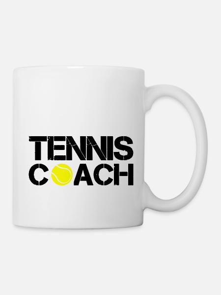 tennis coach - Tasse - Weiß
