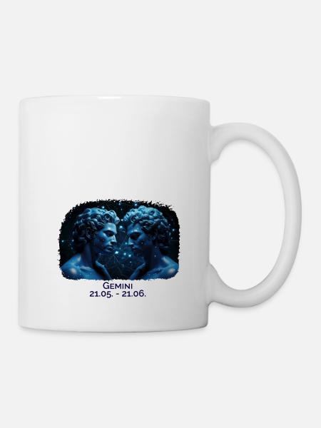 Sternzeichen Zwilling M Datum - Tasse - Weiß