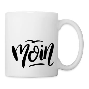 Moin Möwe Moment - Tasse - Weiß - Rechts