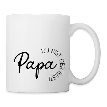 Papa-Perfektion - Papa du bist der Beste - Tasse - Weiß - Rechts