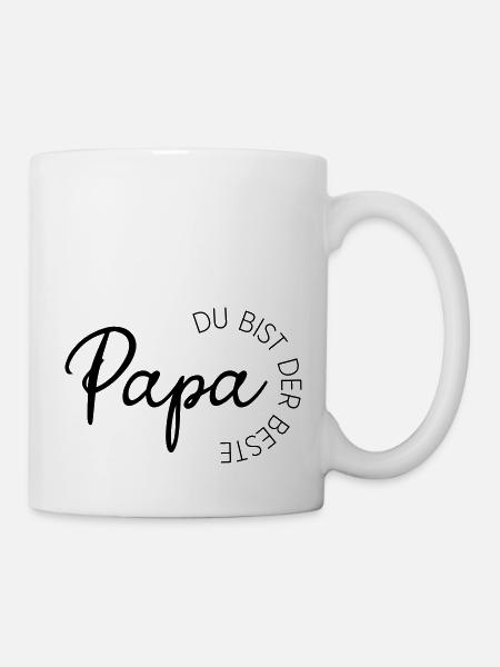 Papa-Perfektion - Papa du bist der Beste - Tasse - Weiß