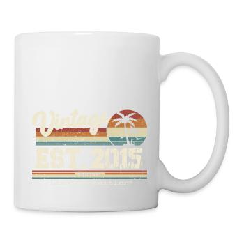 2015 Vintage Millésime anniversaire Retro cadeau - Mug blanc - blanc - Droite