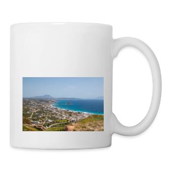 Landscape view of Castle of Kefalos Kos Island - Mug - white - Right