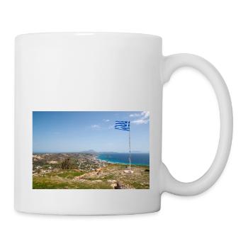 Landschaftsansicht der Burg von Kefalos Insel Kos - Tasse - Weiß - Rechts