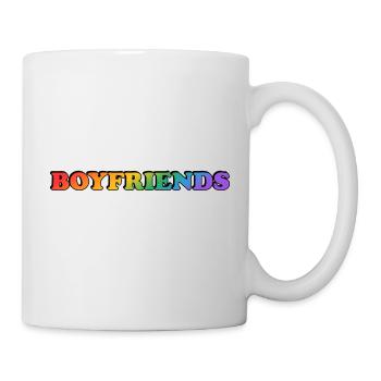 Boyfriends gay flag rainbow colors - Mug - white - Right