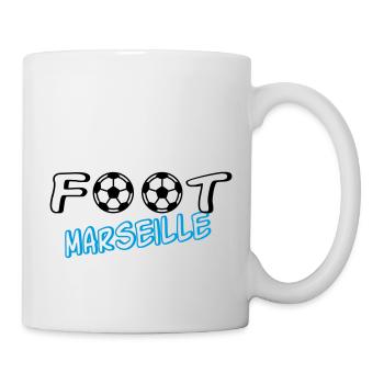 Foot marseille - Mug blanc - blanc - Droite