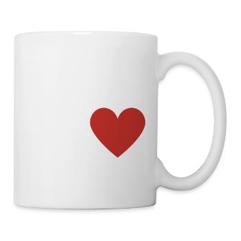 Letter u red heart - Mug - white - Right