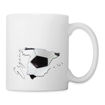 Espagne | Vrai football | Carte ES - Mug blanc - blanc - Droite
