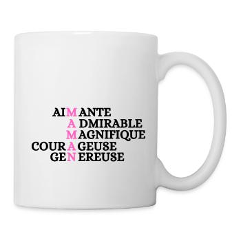 loving mom admirable beautiful brave - Mug - white - Right