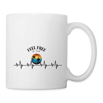 Feel Free Surfer - Tasse - Weiß - Rechts