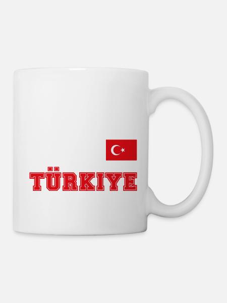 Look maillot de la Turquie – TÜRKIYE - Commode drapeau drapeau - Mug blanc - blanc