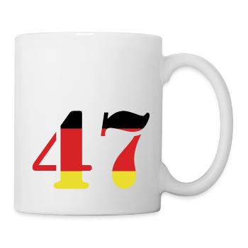 47 Numéro Jersey Allemagne - Mug blanc - blanc - Droite