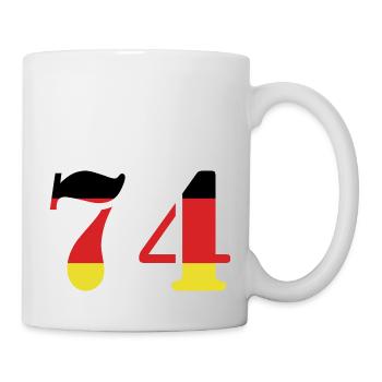 74 Numéro Jersey Allemagne - Mug blanc - blanc - Droite