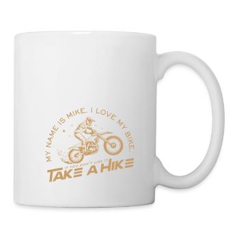 Motorrad Motocross Motorcycle lustiger Reim - Tasse - Weiß - Rechts